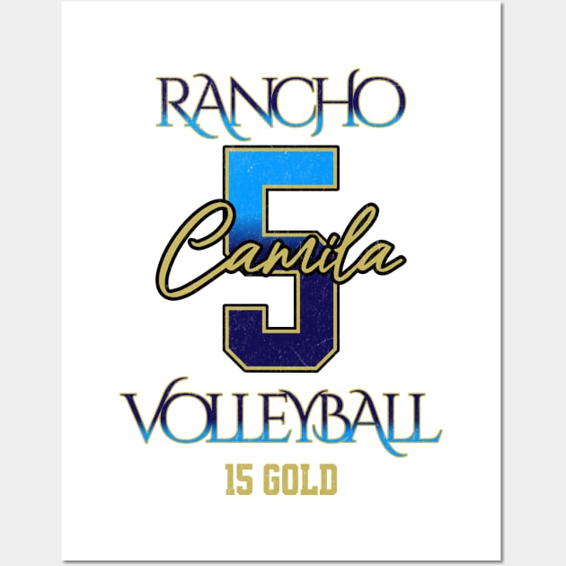 Camila #5 Rancho VB (15 Gold) - White Wall Art by Rancho Family Merch
